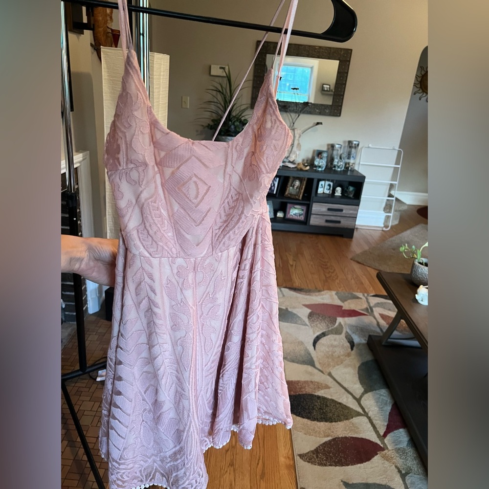 HELLO MOLLY pink lace back dress. Size Medium. AUS size 10. Color pink